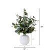 Nearly Natural 24-in Artificial Eucalyptus Leaves Arrangement with Ceramic Planter - 4 of 4