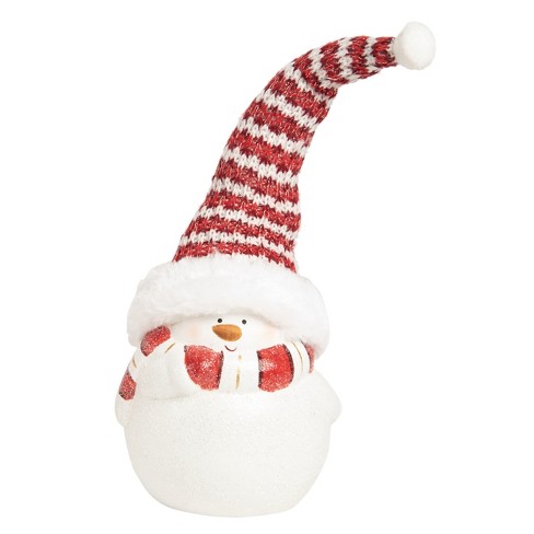 Transpac Resin White Christmas Mini Plaid Snowman Ornaments Set Of 4 :  Target