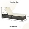 Outdoor Chaise Lounge Chair Set of 2 with Adjustable Backrest, Cushions, and Storage, for Patio, Poolside, Garden-- Frevyn - 4 of 4