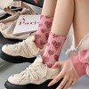 Anna-Kaci 3-Pair Soft Knit Crew Socks Set with Sweet Heart Pattern, Breathable Fabric and Everyday Essential Design - 3 of 3