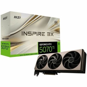 MSI RTX 5070 TI 16G INSPIRE 3X OC 16GB GDDR7 Graphics Card G507T-16I3C - 1 of 4