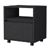 CAVINAS Modern Nightstand with 1 Drawer, Wood Bedside Table with Open Storage End Table for Living Room, Bedroom - 3 of 4
