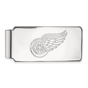 Black Bow Jewelry Sterling Silver Detroit Red Wings NHL Money Clip - 1 of 3