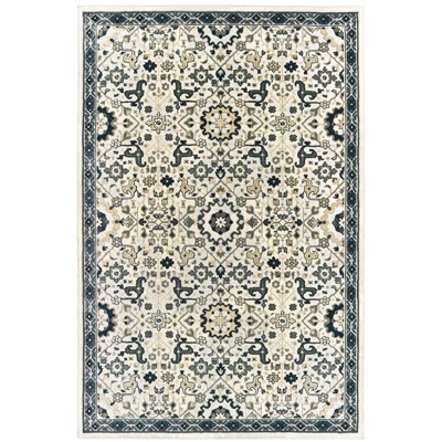 Oriental Weavers Bowen 073J2 Ivory/ Navy Indoor Area Rug - 3'10" x 5'5"