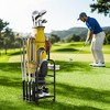 MOEPISY Golf Bag Organizer Golfing Storage Stand for Garage Golf Bags Golfing Rack with Wheels Black - 3 of 4