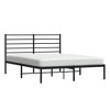 vidaXL Metal Bed Frame with Headboard Black 53.9 in.x74.8 in. Full - 4 of 4