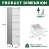 SEVOBAL Utility Storage Cabinets 5 Drawer Vertical File Cabinet with Lock on Wheels for Home Office, White, 15.16"*17.72"*64.17" - 2 of 4