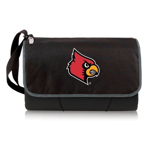 NCAA Louisville Cardinals Blanket Tote Outdoor Picnic Blanket - Black