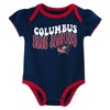 NHL Columbus Blue Jackets Infant Girls' 3pk Bodysuits - 4 of 4