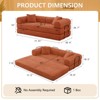 Dolonm Foldable Convertible Sofa Bed, Boneless Compression Mattress, Corduroy Sofa with Fixed Frame, Used for Living Room, Bedroom, and Office,Orange - 2 of 4