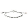 Black Bow Jewelry Sterling Silver & Clear Crystal Adjustable Starter Bracelet - 2 of 4