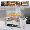 Winado 9 Rollers 1,500W 110V 24 Hot Dog Roller Grill With Cover and Bun Warmer - 2 of 4