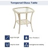 Outdoor Swivel Rocker Chairs Set 3 Piece Wicker Swivel Patio Chair with Rocking Chair, Thickened Cushions & Rattan Side Table for Balcony, Porch - 2 of 4
