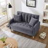 CAVINAS Modern Loveseat Sofa, Velvet Upholstered Sofa, Tufted Design Couch for Living Room/ Department/ Small Space - 2 of 4