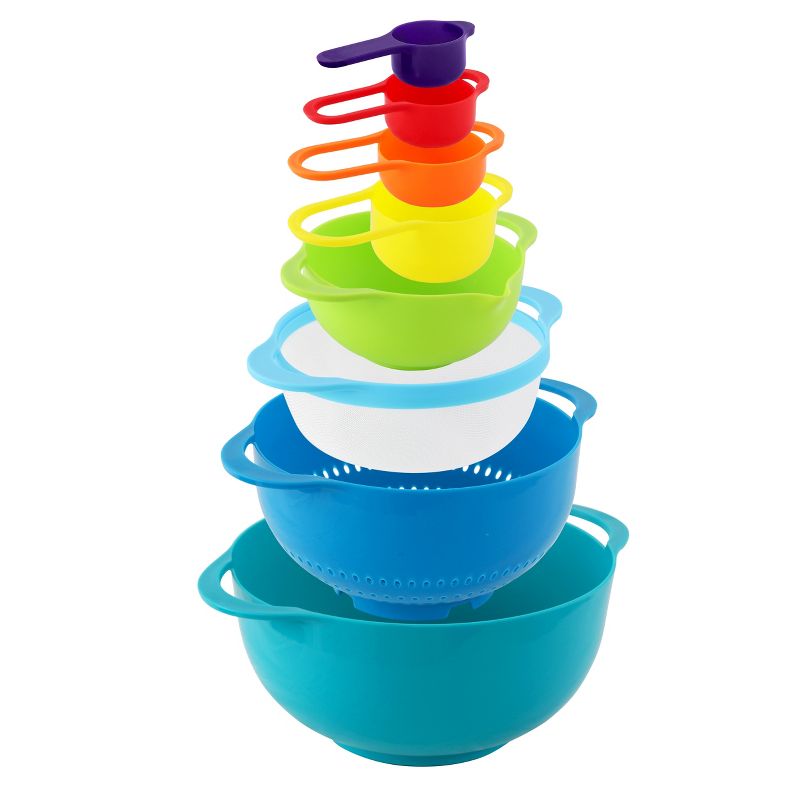 MegaChef Multipurpose Stackable Mixing Bowl and Measuring Cup Set, 4 of 7