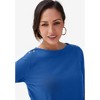 Jessica London Women's Plus Size Stretch Cotton Boatneck Tunic - image 3 of 4