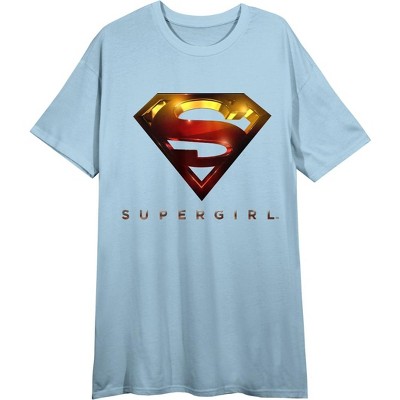 Jeg accepterer det Forløber Læge Supergirl Logo Women's Light Blue T-shirt-xl : Target