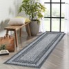Washable Modern Braided Printed Rug Non Slip Low Pile Rug Soft Contemporary Throw Floor Cover Foldable Indoor Carpet for Living Room Bedroom Playroom - 2 of 4