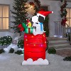 Gemmy Christmas Airblown Inflatable Snoopy and Woodstock on Doghouse Scene Peanuts, 5.5 ft Tall - 2 of 4
