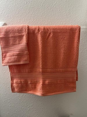 6pc Cotton Jacquard Bath Towel Set Orange : Target