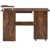 Vynxaria D&N solid wood computer Desk,office table with PC droller, storage shelves and file cabinet , two drawers, CPU tray,a shelf - 3 of 4