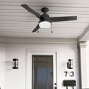 Hunter 52" Aker Lighted Ceiling Fan Matte Black/Walnut Finish - Modern Design for Indoor/Outdoor Use with Integrated LED Light - 4 of 4