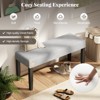 Tangkula Set Of 2 Upholstered Bedroom Bench w/Padded Seat & Solid Wood Legs for Dining Room - 3 of 4