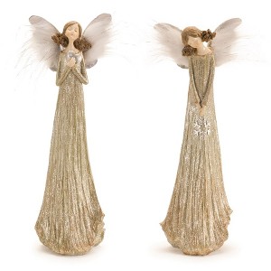 Melrose Glittered Feather Angel (Set of 2) - 1 of 3