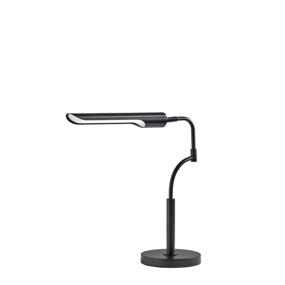 Photos - Floodlight / Street Light Adesso Zane Desk Lamp  with Smart Switch Black (Includes LED Light Bulb)