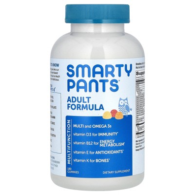 SmartyPants Adult Formula, Lemon, Orange, and Strawberry Banana, 180 Gummies