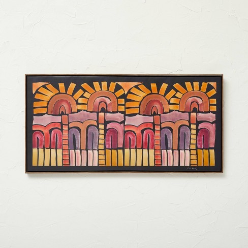 24" x 48" Many Suns Framed Canvas - Opalhouse™ designed with Jungalow™ - image 1 of 4