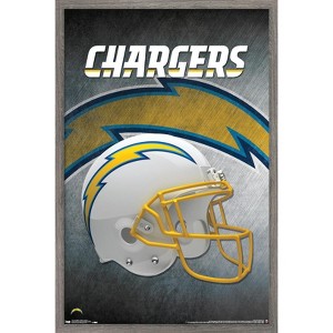 Trends International NFL Los Angeles Chargers - Helmet 19 Framed Wall Poster Prints - 1 of 4