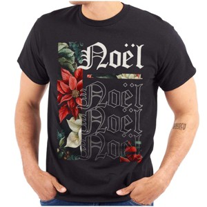 Poinsettia Christmas Flower Noel Graphic T Shirt Men or Women Brisco Brands - 1 of 4