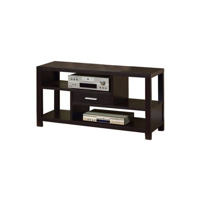 Zig Zag Storage Prepossessing TV Stand for TVs up to 55" Brown - Benzara