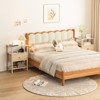 Aukfa Modern Nightstand with Built-in Charging Station, USB Ports & Storage Drawer - 3 of 4