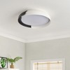 Modern LED Flush Mount Ceiling Light, Black and White Swirl Round Fixture for Bedroom or Kitchen - 4 of 4