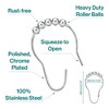 LiBa 12-Pack Rustproof Shower Curtain Hooks, Stainless Steel Nickel Chrome Plated Rings for Bathroom Curtains - 3 of 4