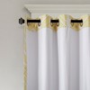 Vynxaria Intelligent Design Adel Chevron Print Total Blackout Curtain Panel (50" W x 84" L) 3-Pass Foamback Liner, Silver Grommets - 4 of 4