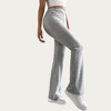 Anna-Kaci Women's Soft Ribbed Knit Lounge Pants with Flared Leg Silhouette and Comfortable High Waist Fit for Everyday Comfort - 2 of 4
