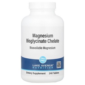 Lake Avenue Nutrition Magnesium Bisglycinate Chelate with TRAACS®, 200 mg, 240 Tablets (100 mg per Tablet) - 1 of 3