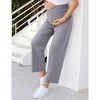Maternity Pants Women's Smocked High Waisted Comfy Wide Leg Long Pants Pregnancy Casual Loose Yoga Lounge Sweatpants - 4 of 4