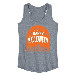 Women's - Disney - Happy Halloween Tombstone Graphic Racerback Tank - 1 of 4
