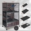Large Ferret Cage with Storage Cabinet - 5-Level Rolling Pet House with Removable Ramps, Double Doors, Hammock & Trays for Rabbits,black - 3 of 4