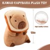 TITQWOP 12'' Cute Capybara Plush Kawaii Soft Capybara Plush Doll Pillow with Bread Capybara Stuffed Aniamls Toys for Kids Adults Birthdays Gift - 3 of 4