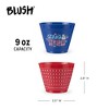 Blush Stars & Stripes Frosted Cups, Ideal for Cocktails, Lemonade, Iced Tea and More, Perfect for 
Summer, Birthday Parties, 9 oz, Set of 12 - 3 of 4