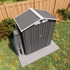 Hrinhom 60.3"W Metal Outdoor Lockable Door Storage Shed, Tool Shed with Peaked Roof Waterproof - 2 of 4