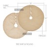 Yuletide Burlap Tan Tree Skirt 36 VHC Brands - 3 of 3