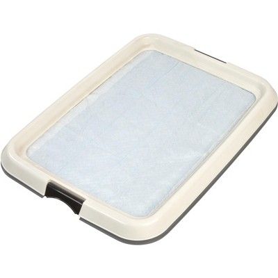 Navy and Off-White Plastic Dog Training Pad Holder