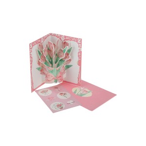 Unique Bargains Greeting Card Red 6.3"x4.3"x0.4" 1 Pc - 1 of 4