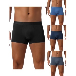 INSPIRE CHIC Men's 4 Pack Underwear Soft Solid Color Basic Boxer Briefs - 1 of 4